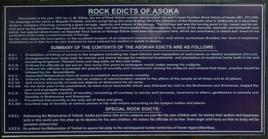 ASI board translating the Ashoka's Rock Edict in English