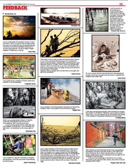 T2, The Telegraph, Calcutta, 4 November 2012