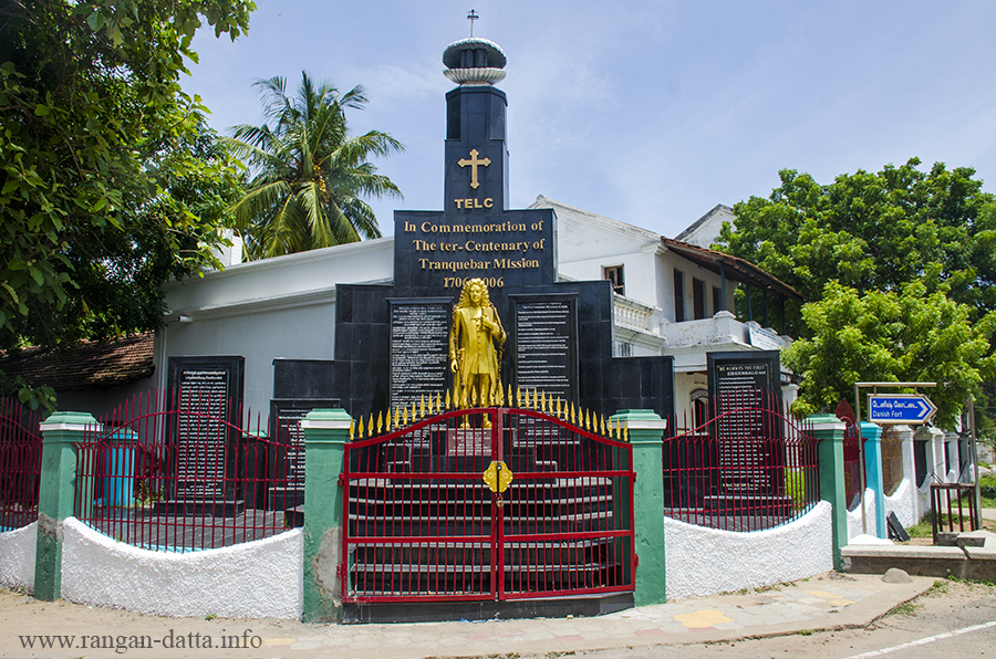 Statue of Bartholomäus Ziegenbalg, Tranquebar (Tharangambadi)