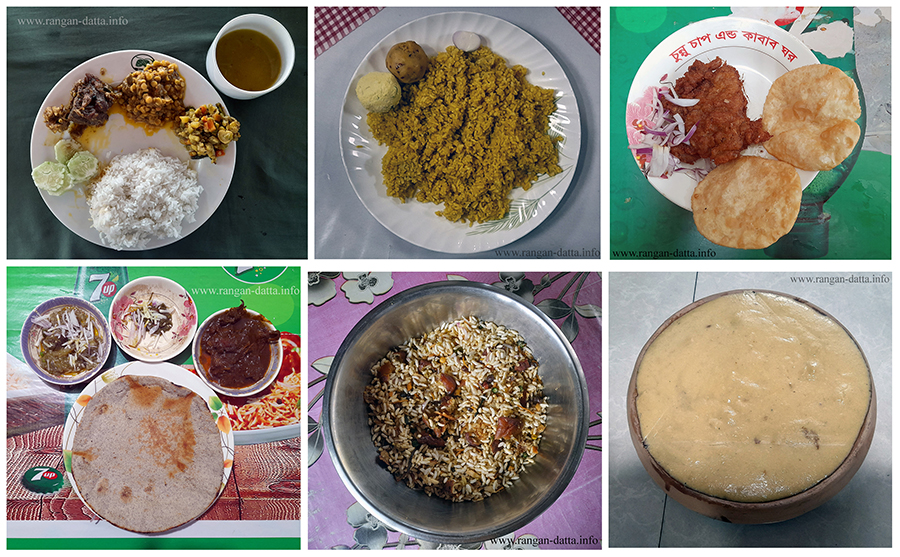 Assortment of food from Rajshahi region food trail